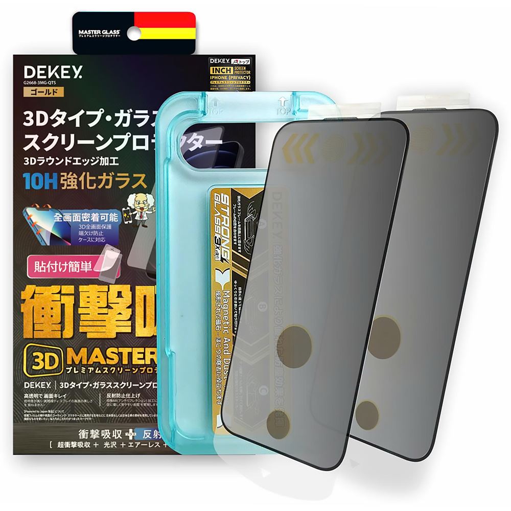 Miếng dán kính cường lực chống nhìn trộm iPhone 13 Pro Max/14 Plus DEKEY 3D Quintessence Màu Trắng