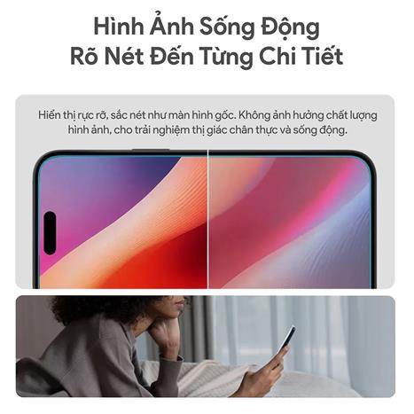 Miếng dán kính cường lực chống nhìn trộm iPhone 15 Promax DEKEY 3D Quintessence Màu Trắng