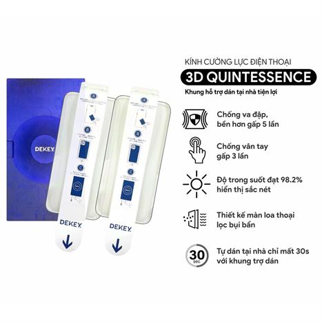 Miếng dán kính cường lực chống nhìn trộm iPhone Air DEKEY 3D Quintessence Màu Trắng