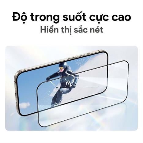 Miếng dán kính cường lực chống nhìn trộm iPhone Air DEKEY 3D Quintessence Màu Trắng
