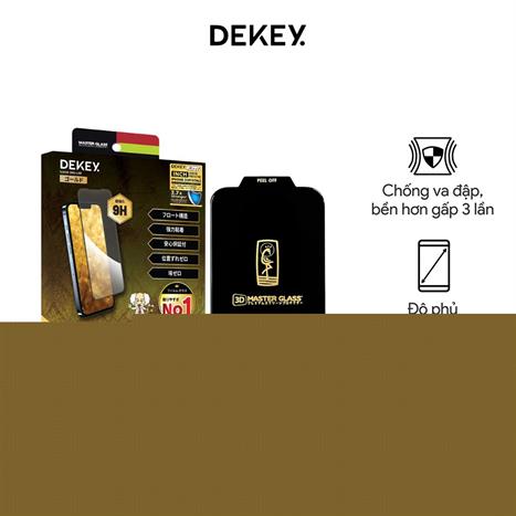 Miếng dán kính cường lực iPhone 15/16 DEKEY 3D Luxury Màu Trắng