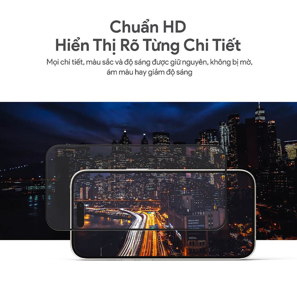 Miếng dán kính cường lực iPhone 17 Pro DEKEY 3D Luxury Màu Trắng