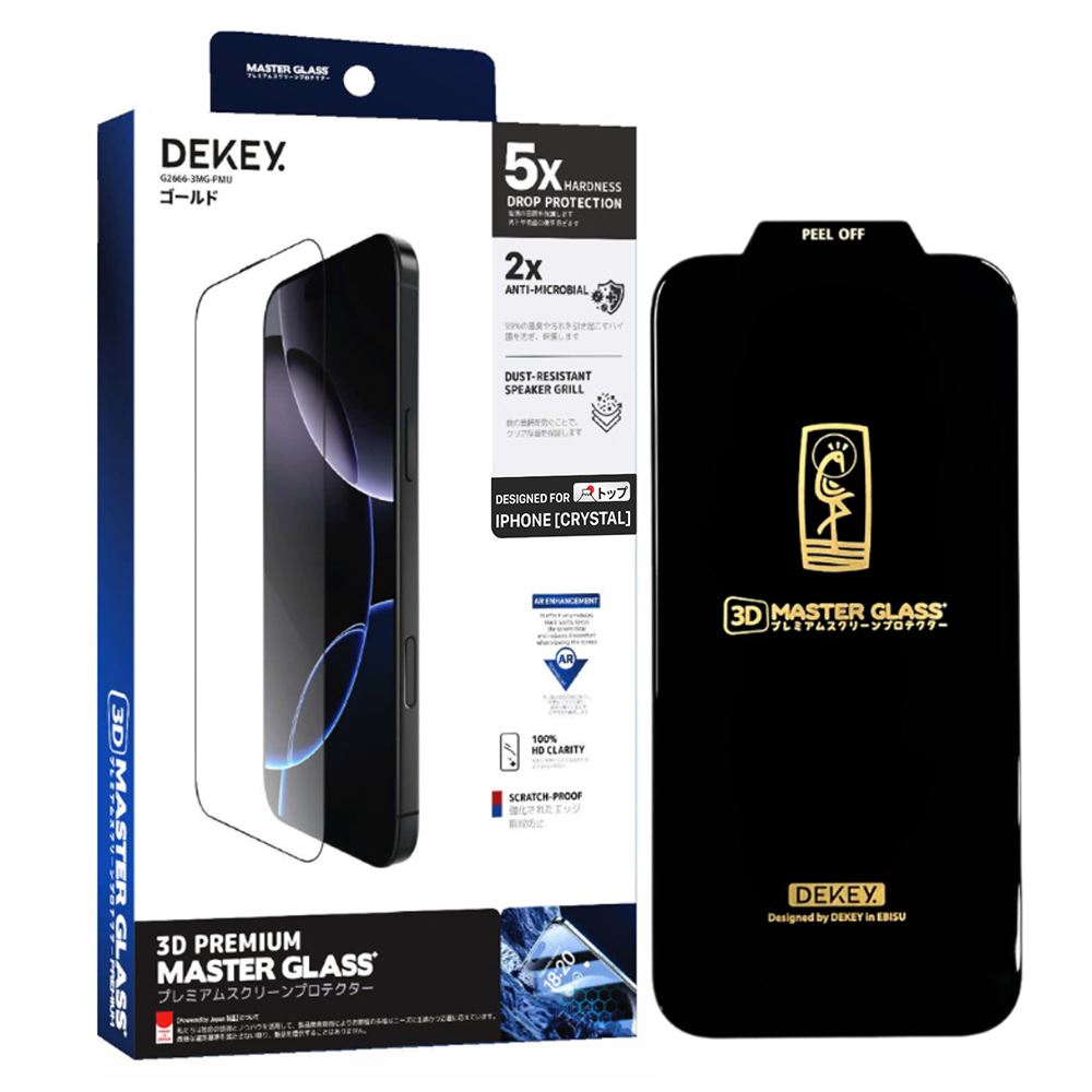 Miếng dán kính cường lực iPhone 14 Pro DEKEY 3D Premium Màu Trắng