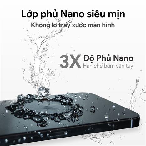 Miếng dán kính cường lực iPhone 14 Pro Max DEKEY 3D Premium Màu Trắng