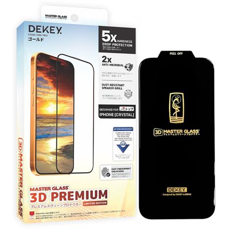 Miếng dán kính cường lực iPhone 16 Pro/17 DEKEY 3D Premium Màu Trắng