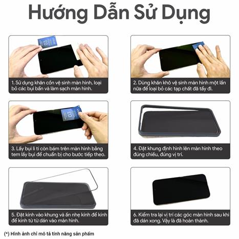 Miếng dán kính cường lực iPhone Air DEKEY 3D Premium Màu Trắng