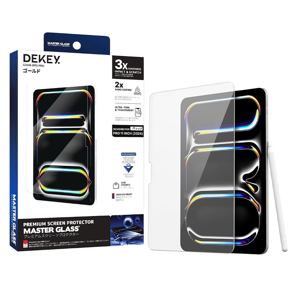 Miếng dán kính cường lực iPad Gen 10 New 10.9 inch/11 inch DEKEY Premium Màu Trắng