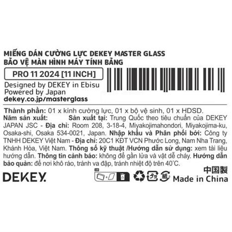 Miếng dán kính cường lực iPad Pro 11 inch DEKEY Premium Màu Trắng