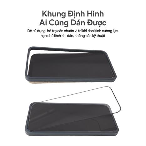 Miếng dán kính cường lực iPhone 17 Pro Max DEKEY 3D Premium Màu Trắng