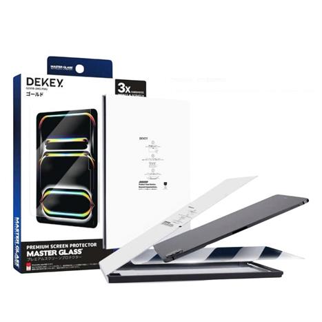 Miếng dán kính cường lực iPad Gen 10 New 10.9 inch/11 inch DEKEY Premium with applicator Màu Trắng