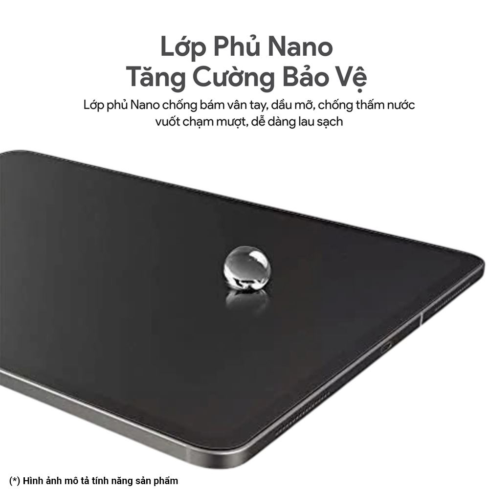 Miếng dán kính cường lực iPad Air 11 inch DEKEY Premium with applicator Màu Trắng