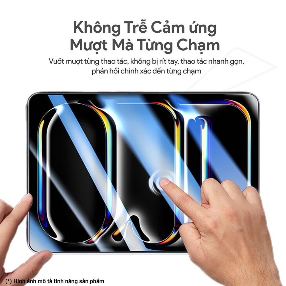 Miếng dán kính cường lực iPad Air 11 inch DEKEY Premium with applicator Màu Trắng