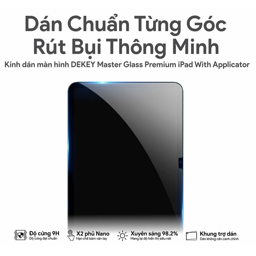 Miếng dán kính cường lực iPad 10.9 inch/11 inch DEKEY Premium with applicator - 6
