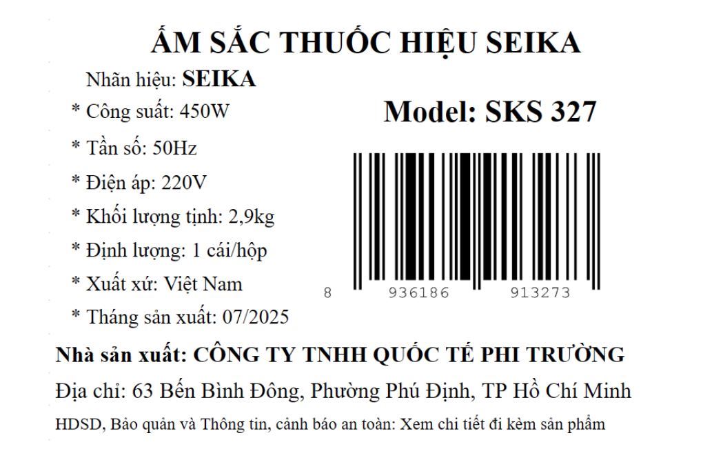 Siêu sắc thuốc điện Seika 3.2 lít SKS 327 Xanh - 4