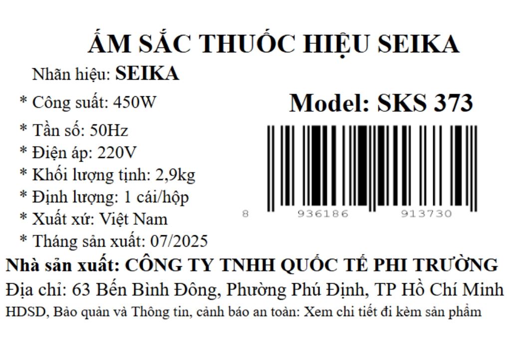 Siêu sắc thuốc điện Seika 3.3 lít SKS 373 Hồng Màu Hồng