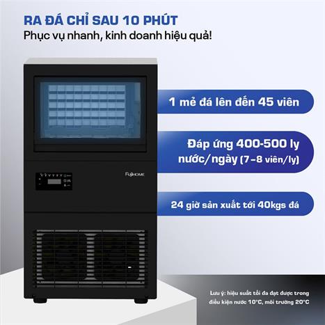 Máy làm đá lọc nước UF FUJIHOME IM45C Màu Đen