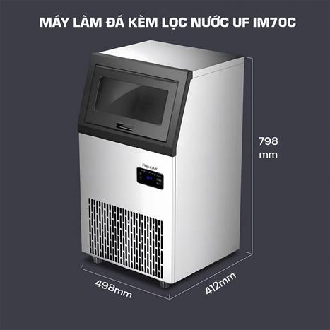 Máy làm đá lọc nước UF FUJIHOME IM70C Màu Xám