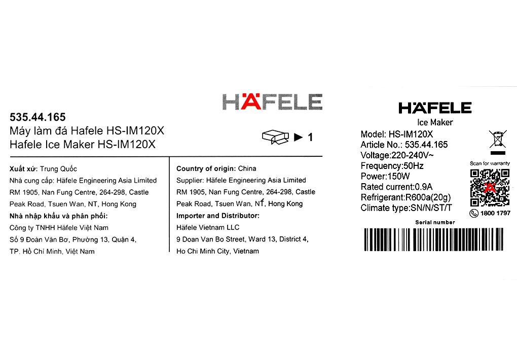Máy làm đá Hafele HS-IM120X - 12