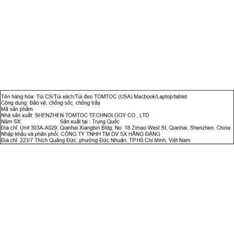 Túi xách Tomtoc Electronic Organizer T11M1D1 Màu Đen