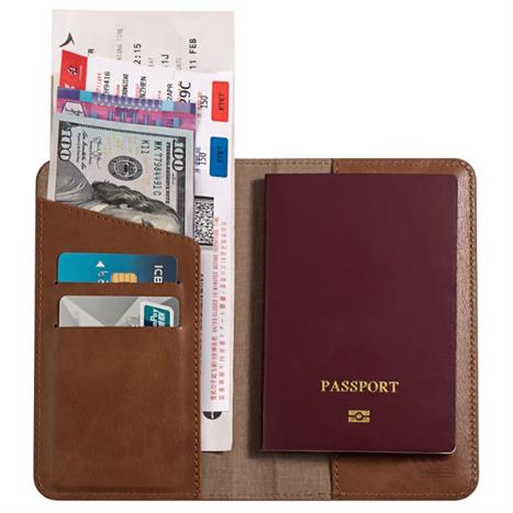 Bao da hộ chiếu Mazer M-1Tag-Passport-BW Màu Nâu