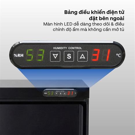 Tủ chống ẩm Fujie DHC350 350 lít Màu Đen