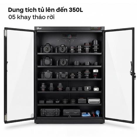 Tủ chống ẩm Fujie DHC350 350 lít Màu Đen