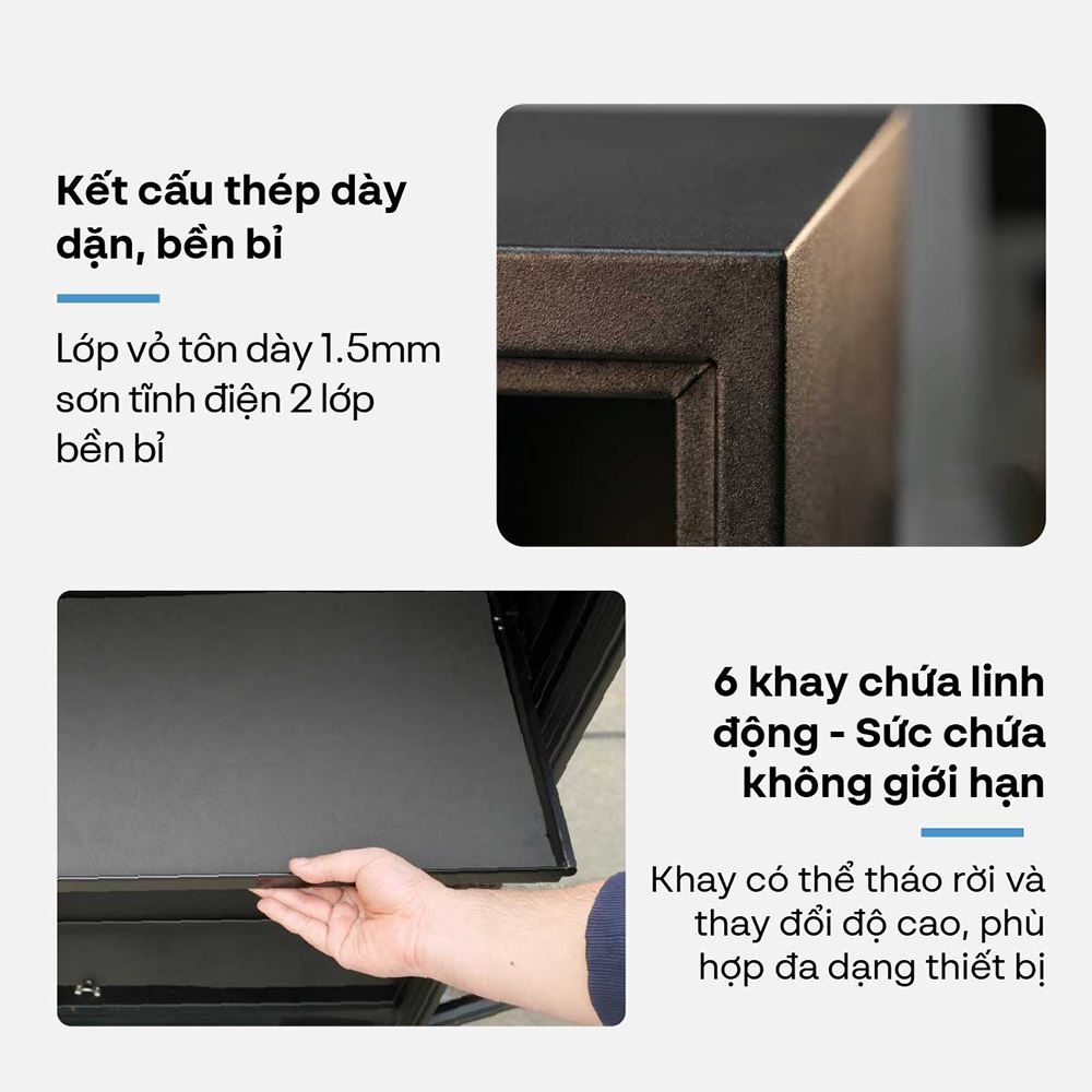 Tủ chống ẩm FujiE DHC500 500 lít Màu Đen