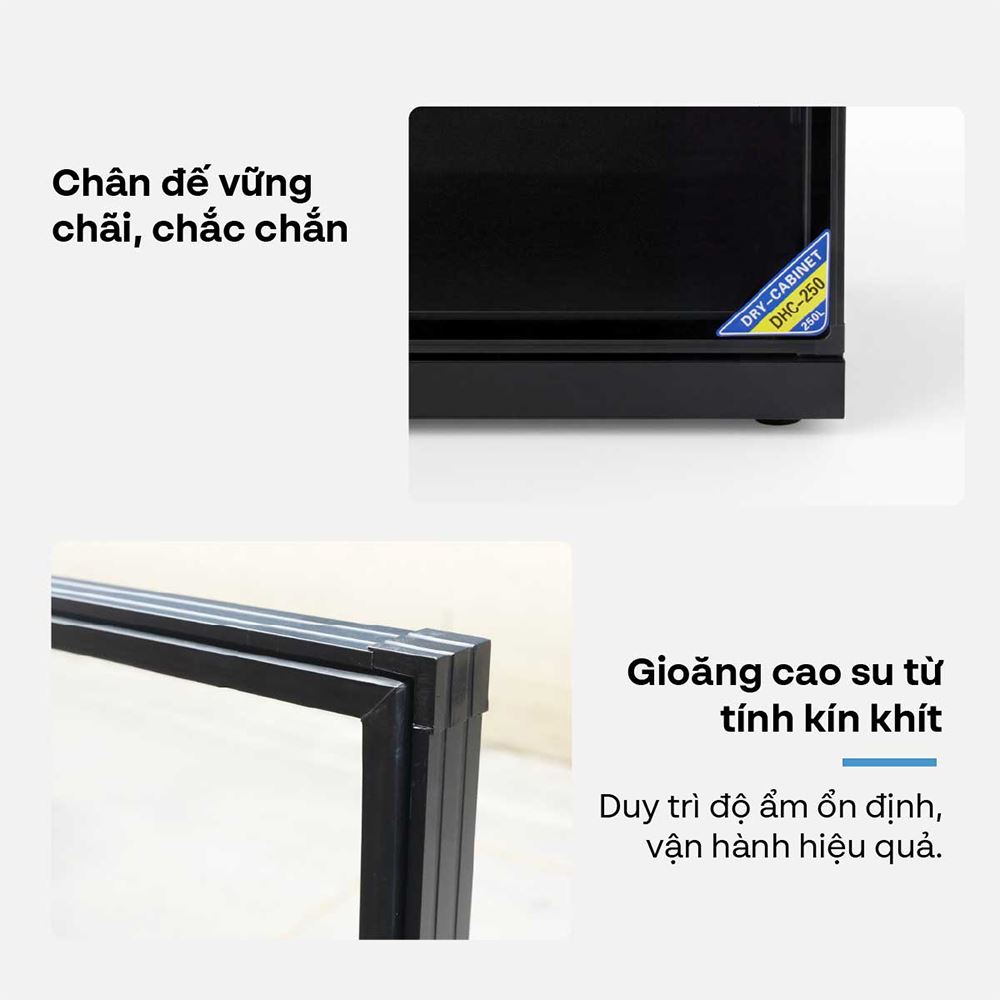 Tủ chống ẩm FujiE DHC500 500 lít Màu Đen
