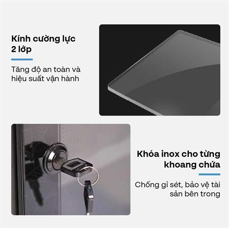 Tủ chống ẩm FujiE DHC500 500 lít Màu Đen