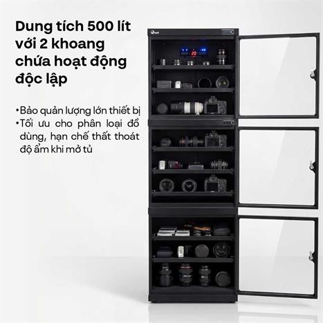 Tủ chống ẩm FujiE DHC500 500 lít Màu Đen