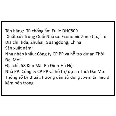 Tủ chống ẩm FujiE DHC500 500 lít Màu Đen