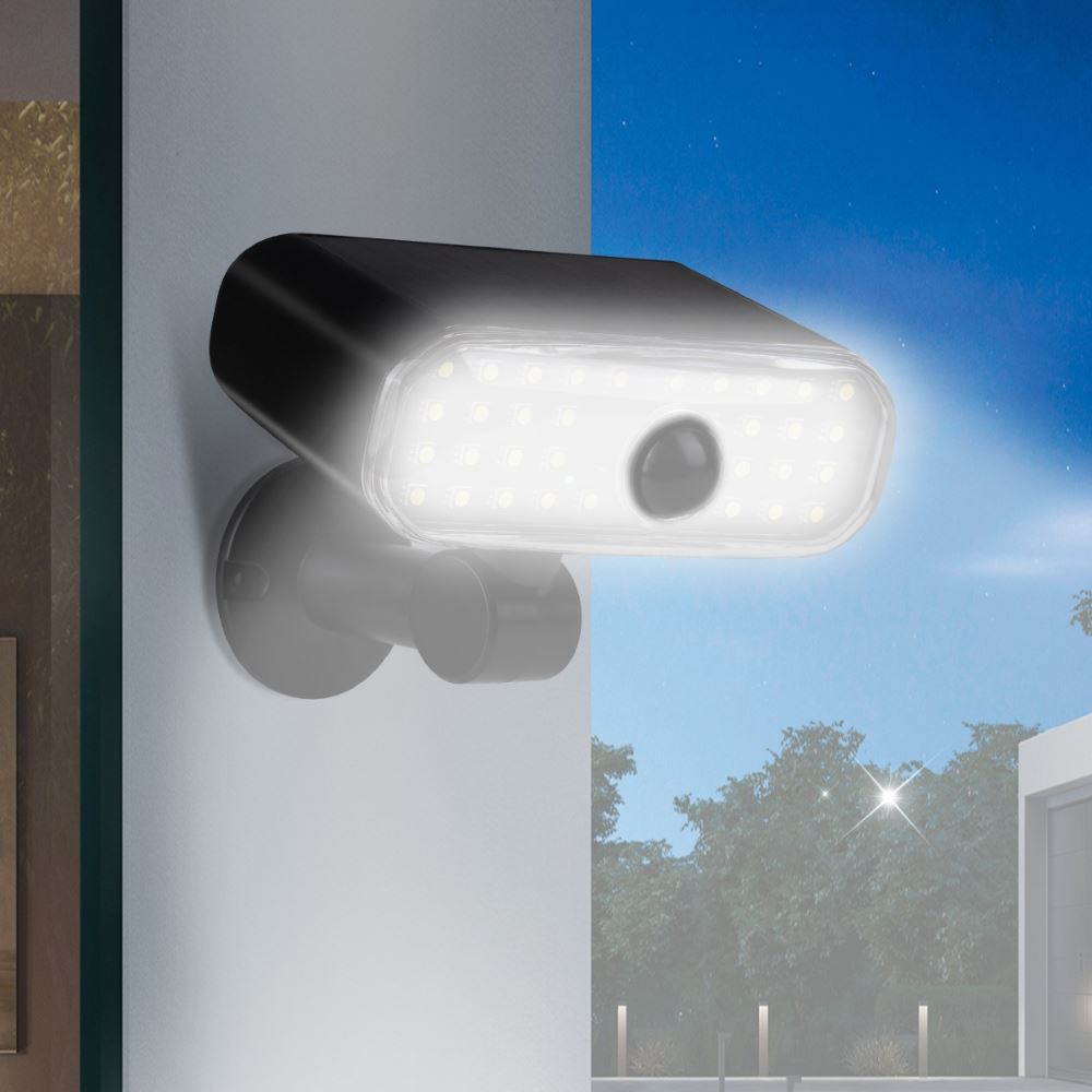 Đèn an ninh chống trộm năng lượng mặt trời Modi MD-SOLAR-W7003 WH Màu Đen