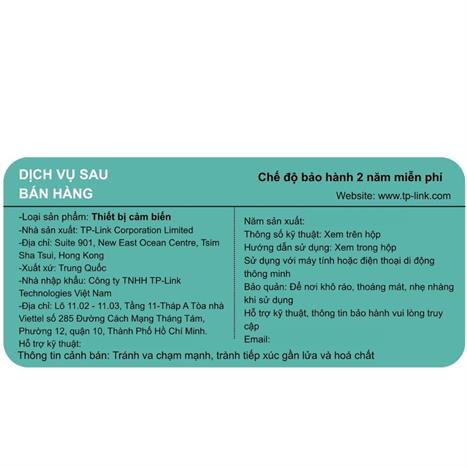 Cảm biến chuyển động thông minh TP-Link Tapo T110 Màu Trắng