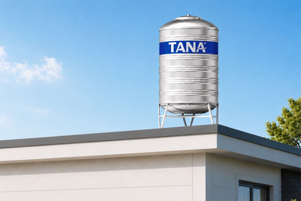 Bồn nước inox đứng 1500 lít Tân Á BI-TA-1500D Màu Bạc Inox