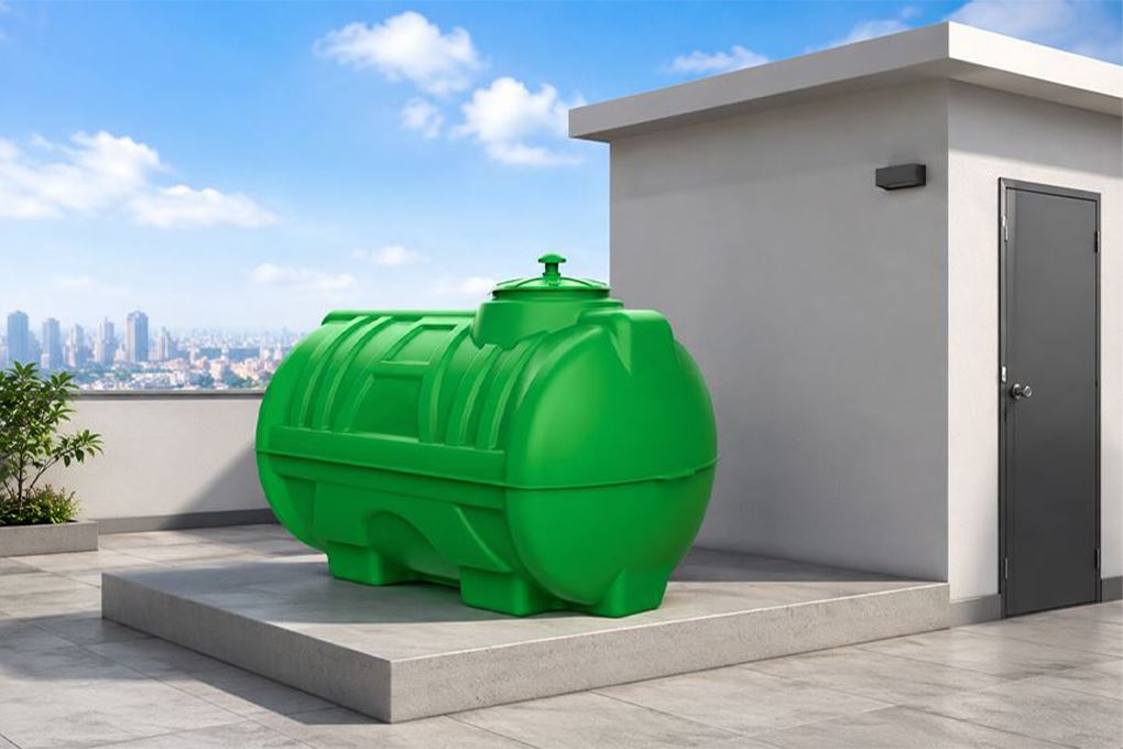 Bồn nước nhựa ngang 1000 lít Tân Á Đại Thành Plasman BN-PL1000N Màu Xanh lá