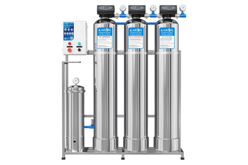 Máy lọc tổng đầu nguồn Karofi KTF-333I Màu Bạc Inox