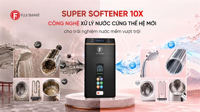 Máy lọc tổng đầu nguồn Fuji Smart Super Softener CS One Màu Đen
