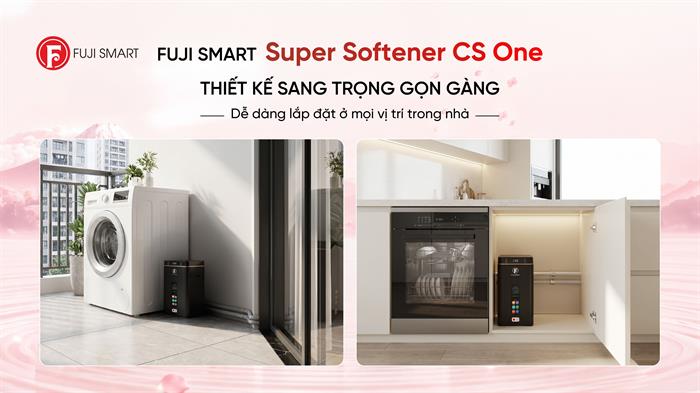 Máy lọc tổng đầu nguồn Fuji Smart Super Softener CS One Màu Đen