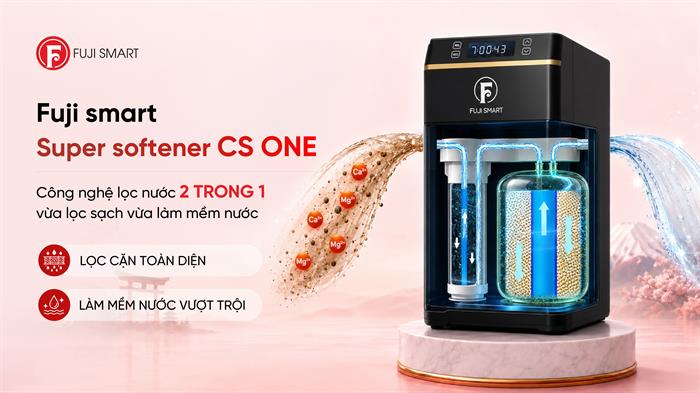 Máy lọc tổng đầu nguồn Fuji Smart Super Softener CS One Màu Đen
