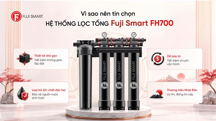 Máy lọc tổng đầu nguồn Fuji Smart FH700 Màu Đen