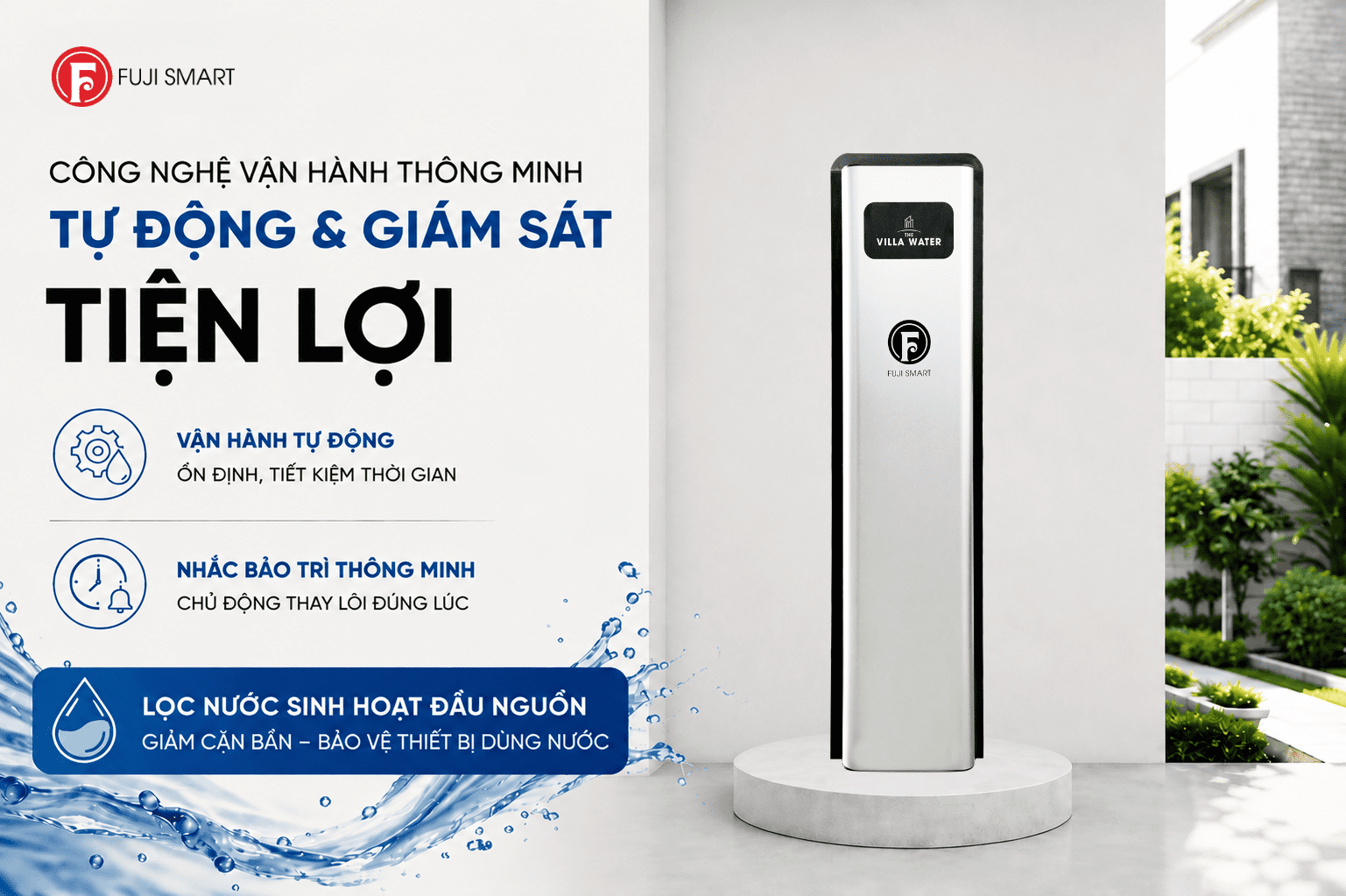 Máy lọc tổng đầu nguồn Fuji Smart S800 Màu Đen - Xám