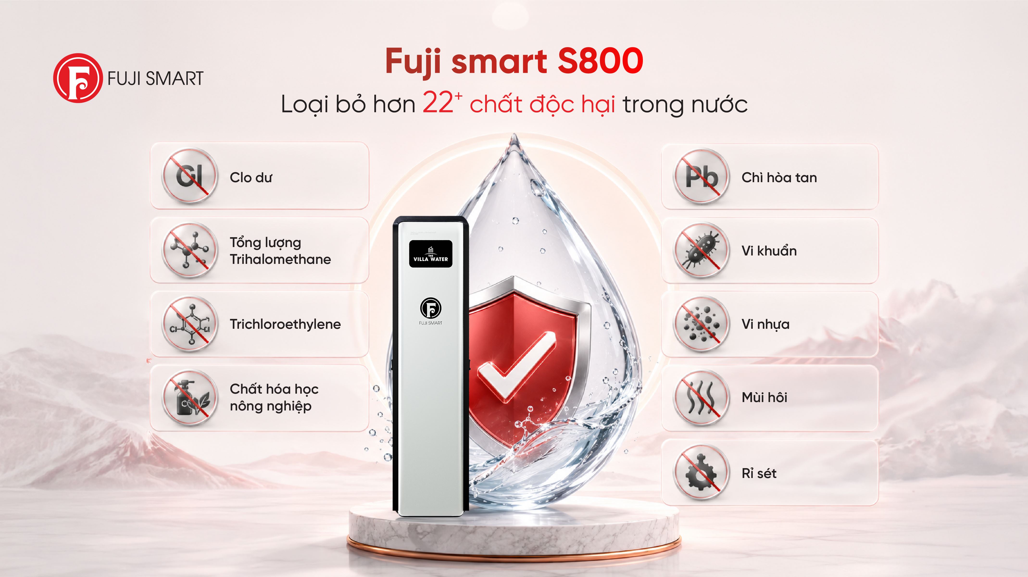 Máy lọc tổng đầu nguồn Fuji Smart S800 Màu Đen - Xám