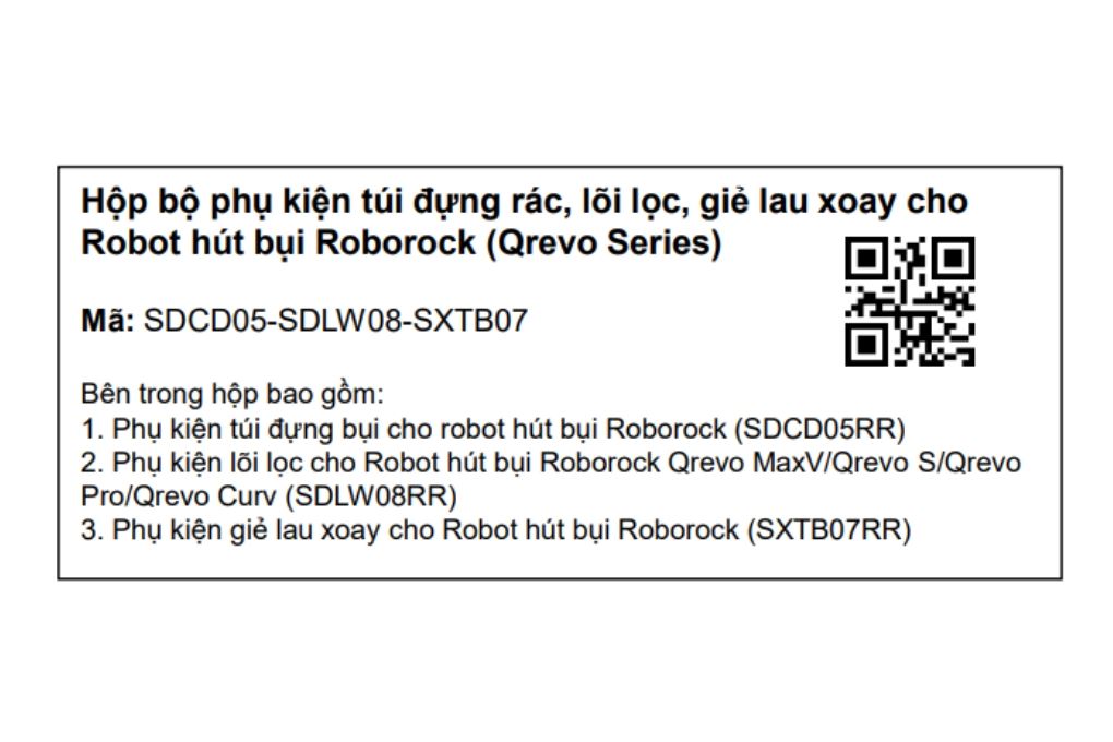 Bộ phụ kiện Robot hút bụi Roborock Qrevo 5AE/QR 798/Qrevo 5V1/Qrevo C Pro/ Qrevo S Pro - 8