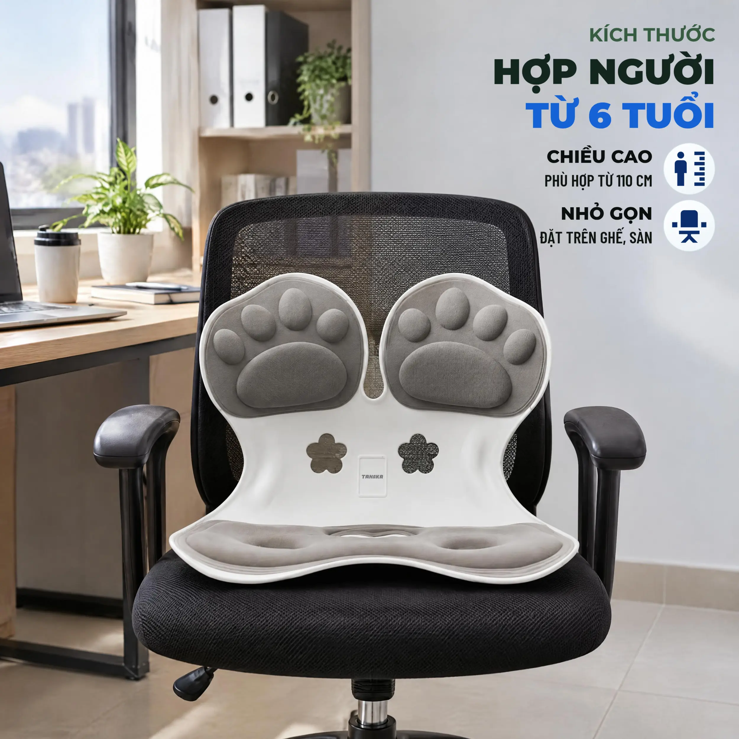 Ghế chỉnh dáng ngồi TANAKA CP-BR-GR Màu Xám
