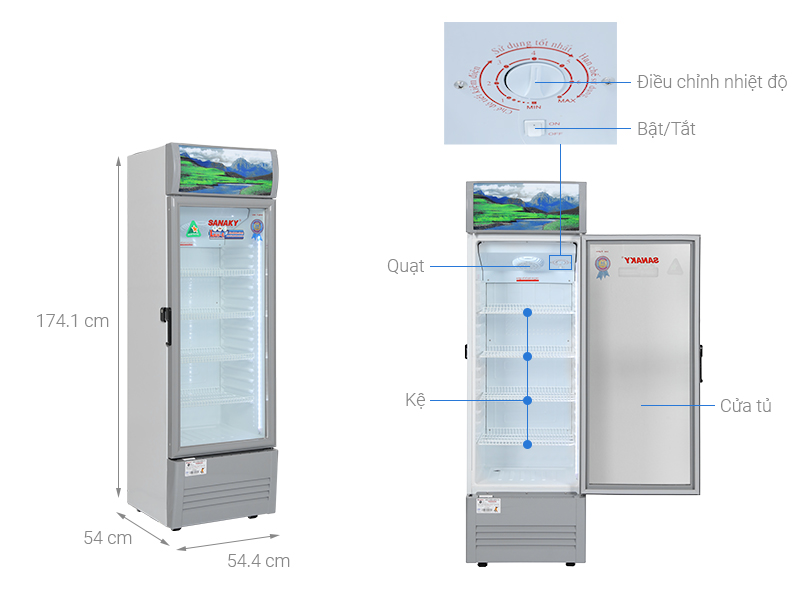 Tủ mát Sanaky 200 lít TM.VH258KL