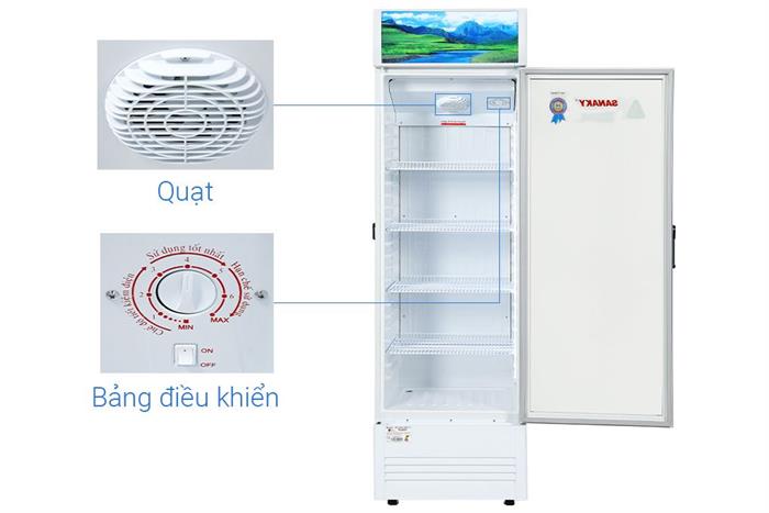 Tủ mát Sanaky Inverter 340 lít TM.VH408K3L Màu Trắng