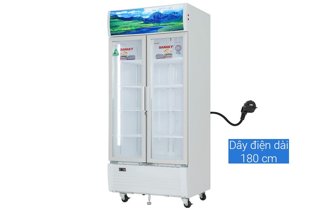 Tủ mát 2 cánh Sanaky 700 lít TM.VH8009HP Màu Trắng