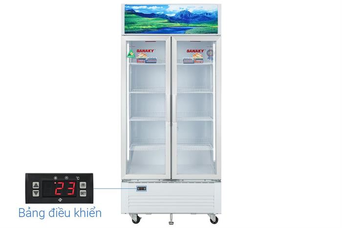 Tủ mát 2 cánh Sanaky 700 lít TM.VH8009HP Màu Trắng