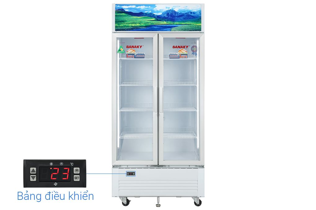 Tủ mát 2 cánh Sanaky 700 lít TM.VH8009HP Màu Trắng
