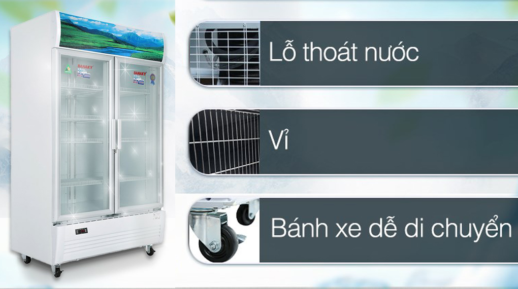 Tủ mát Sanaky Inverter 1100 lít TM.VH1209HP3 - Tiện ích